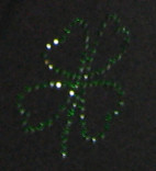 Kim McNelis Glittery Shamrock on T-Shirt for St. Pat's Day, Writing Workshop #5 (3/17/08)